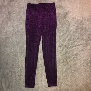 Purple Sparkly Leggings